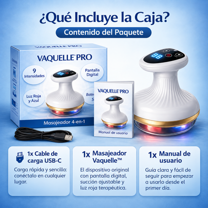 Vaquelle® Masajeador Anticelulitis con Luz Roja y Azul